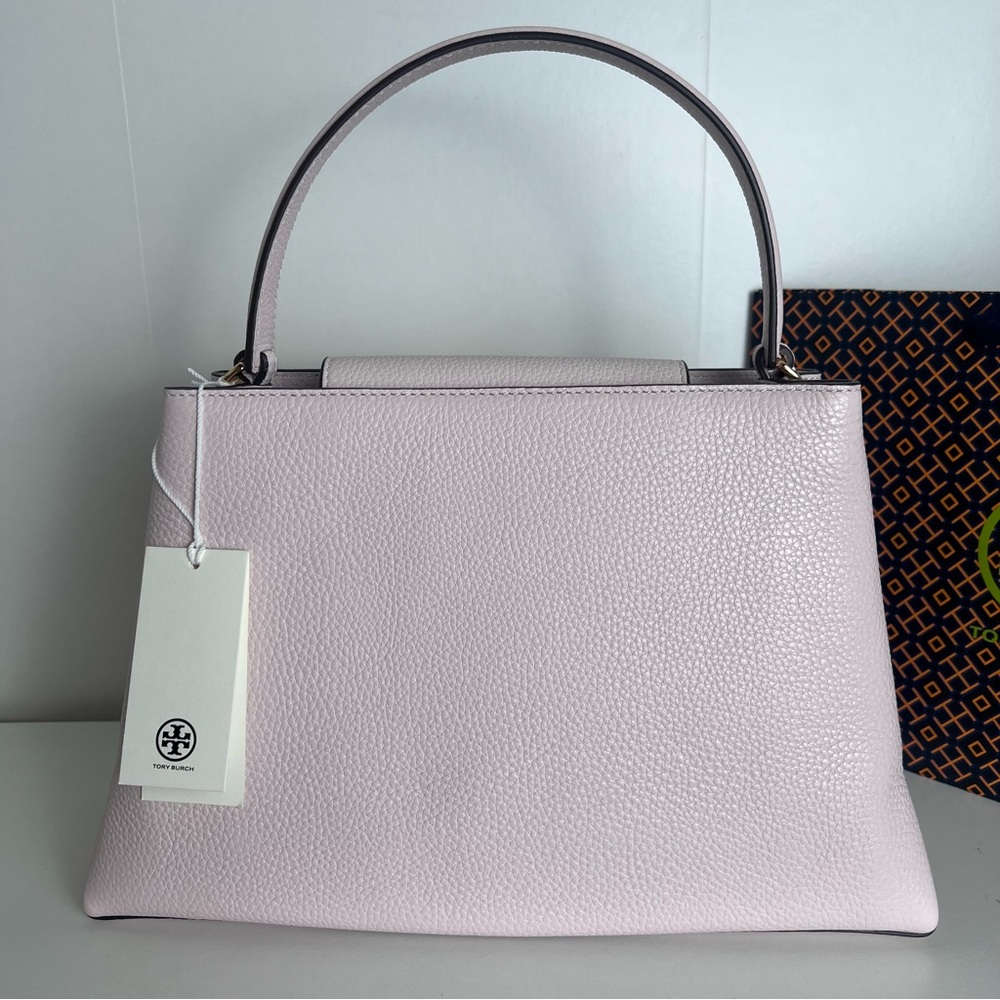 NWT Tory Burch Britten Satchel Delicate Pink - Picture 6 of 11